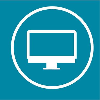 Icon von einem PC-Bildschirm.