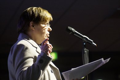 Adriane Meinhardt bei ihrem Auftritt.