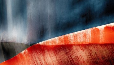 Blue red II. Eine abstrakte Fotografie mit blauen und roten Elementen. Bild: Michael E. Böttcher