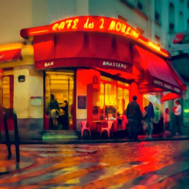 Fotografie eines Cafés in Paris. Bild: Volker Kunkel Fotografie.