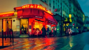 Fotografie eines Cafés in Paris „Café des 2 Moulins“ – Bild: Volker Kunkel Fotografie