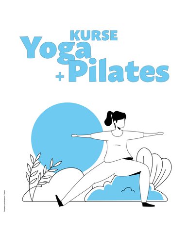 Illustration einer Person beim Yoga
