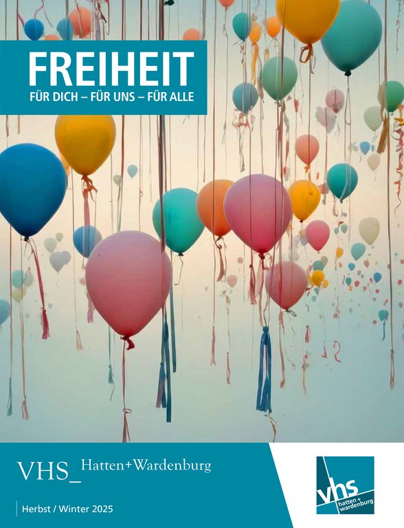 Titel des Programmheftes der VHS Hatten und Wardenburg Herbst Winter 2025.