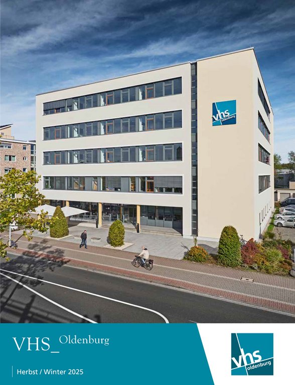 Titel des Programmheftes der VHS Oldenburg Herbst Winter 2025.
