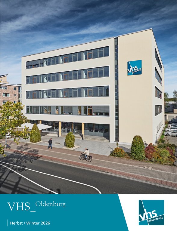 Titel des Programmheftes der VHS Oldenburg Herbst Winter 2026.