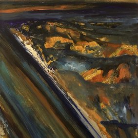 Bild: Jana Bornemann Eine Landschaft im Stil von Edvard Munch.
