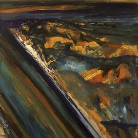 Bild: Jana Bornemann Eine Landschaft im Stil von Edvard Munch.