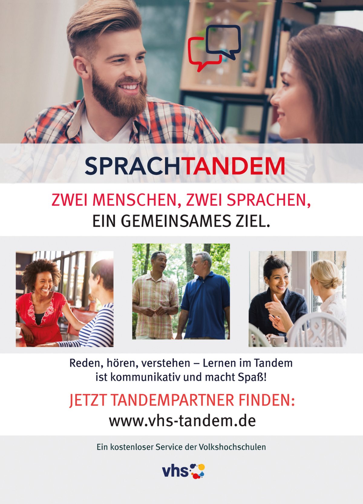 Flyer zum Sprachtandem.