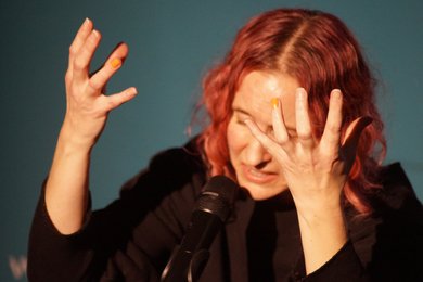 Monika Mertens bei ihrem Auftritt.