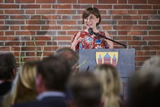 Bild: Eiko Braatz Staatssekretärin Dr. Christine Aborgast begrüßt die Gäste. Bild: Eiko Braatz