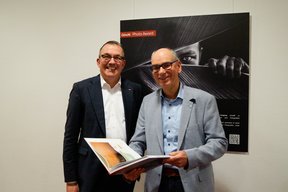 Thomas Mehls und Andreas Gögel in der Ausstellung