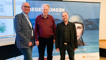 Andreas Gögel, Arthúr Bollason und Bernd Hubl im PFL. Bild: VHS Oldenburg.