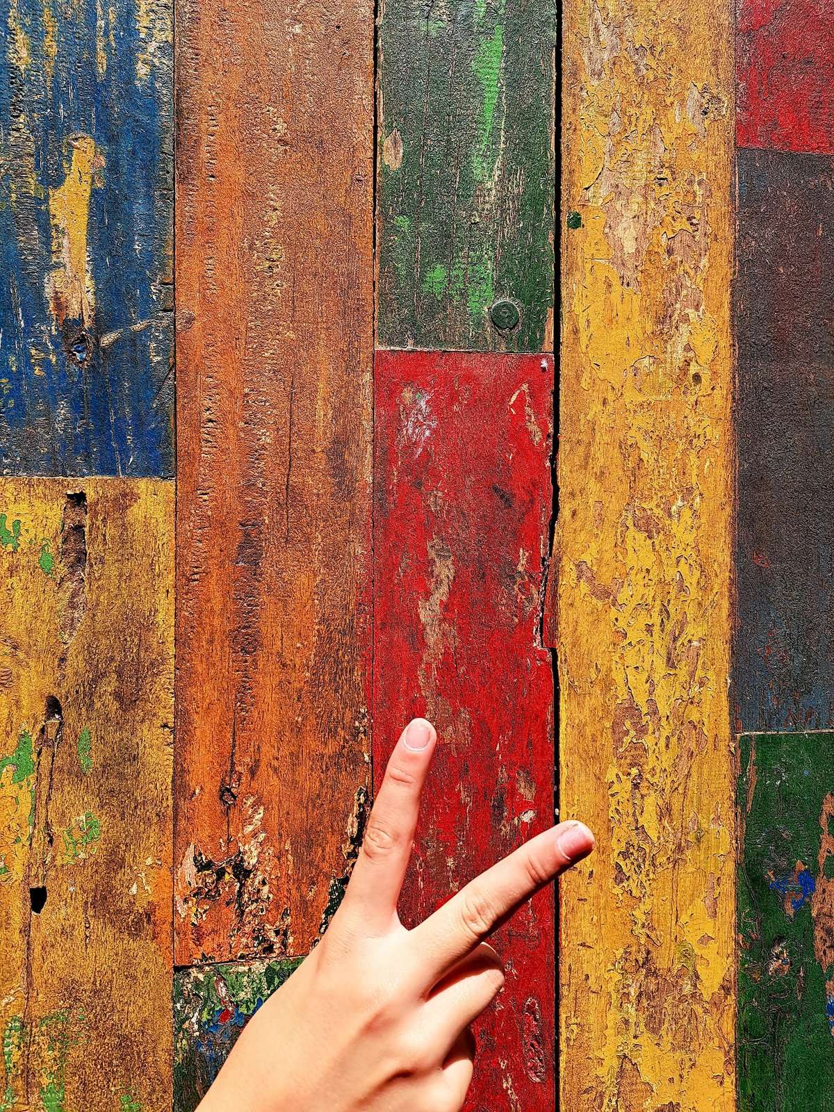 Bild: Jörg Backhaus Eine Hand zeigt das Peace-Zeichen.